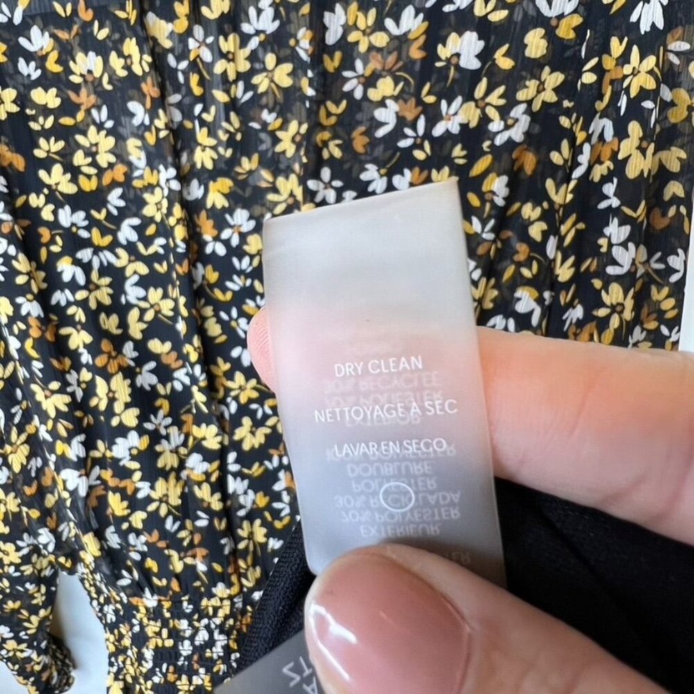 Tommy Hilfiger Womans Sintched Floral Print Midi Dress Long Sleeve Size 10 - Picture 5 of 7